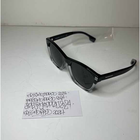 NWT MENS BURBERRY COOPER SUNGLASSES BE4348F 394887 BLACK W/ALL ACCESSORIES - Picture 11 of 13